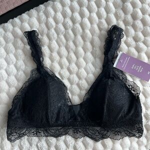 Black Lace Bralette - Women's Intimates